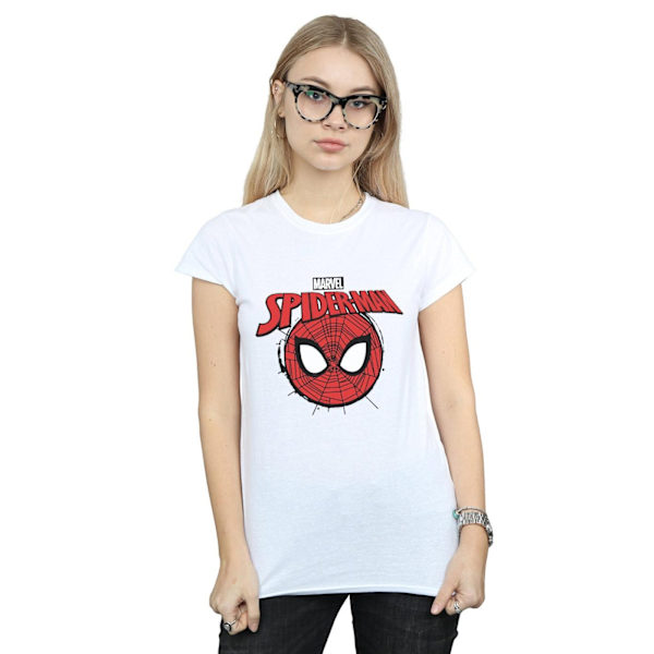 Marvel Womens/Ladies Spider-Man Logo Head Bomull T-shirt S Vit White S