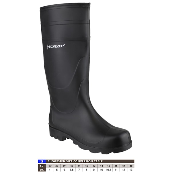 Dunlop Universal PVC Welly / Herr Wellington Stövlar 46 EUR Svart Black 46 EUR