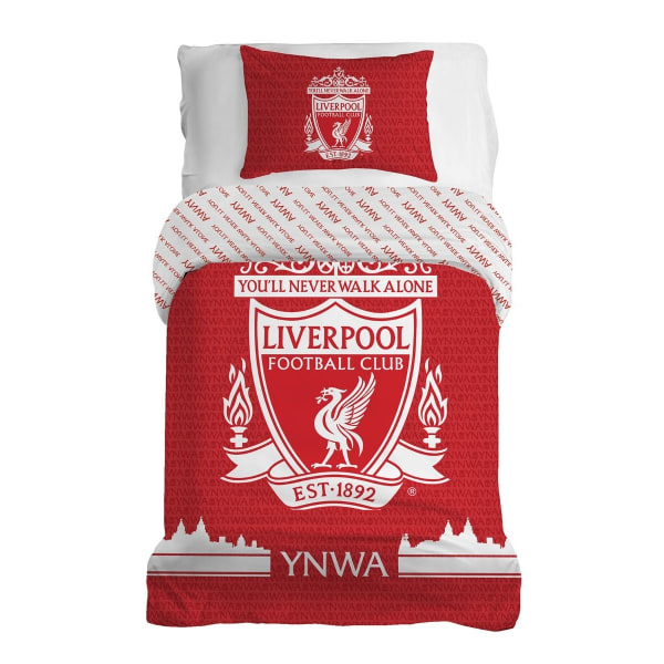 Liverpool FC You´ll Never Walk Alone Cover Set Single Red Red/White Single