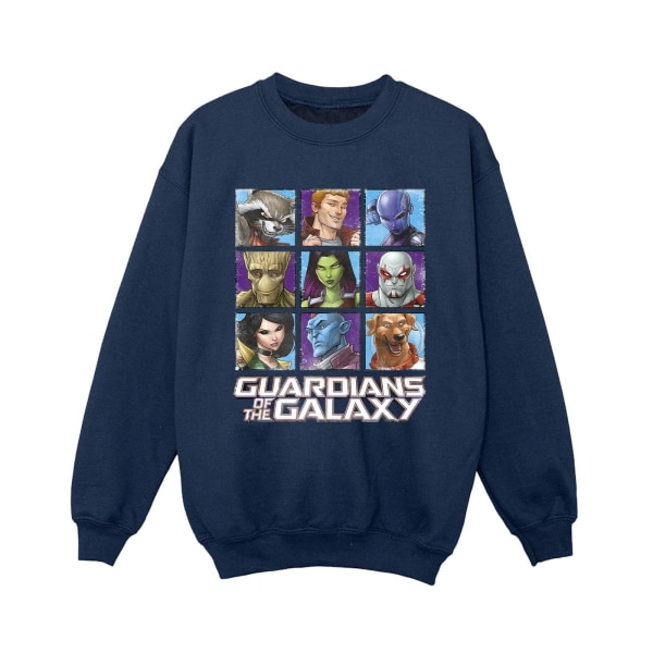 Guardians Of The Galaxy Boys Character Squares Sweatshirt 12-13 Navy Blue 12-13 Years