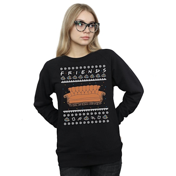 Friends Dam/Damer Fair Isle Soffa Sweatshirt M Svart Black M