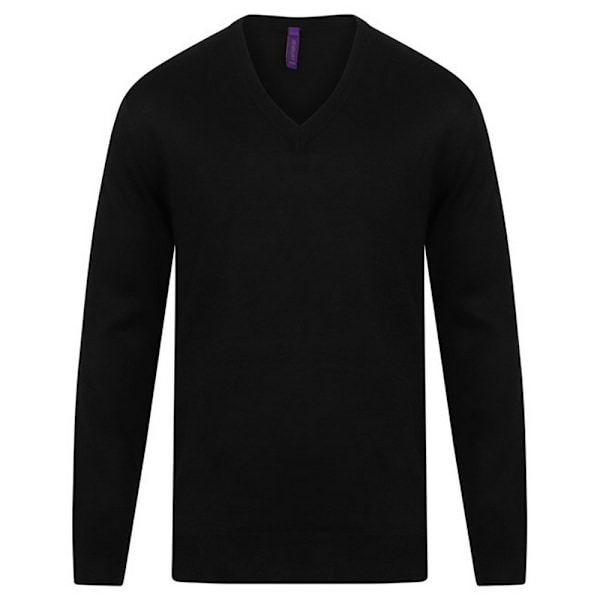 Henbury Herr Acryl V-ringad Sweatshirt M Marinblå Navy M