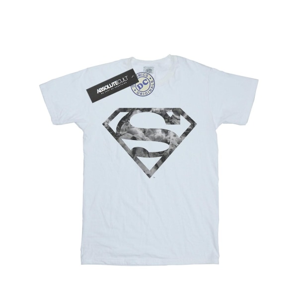 DC Comics Boys Superman Marble Logo T-shirt 7-8 år Vit White 7-8 Years