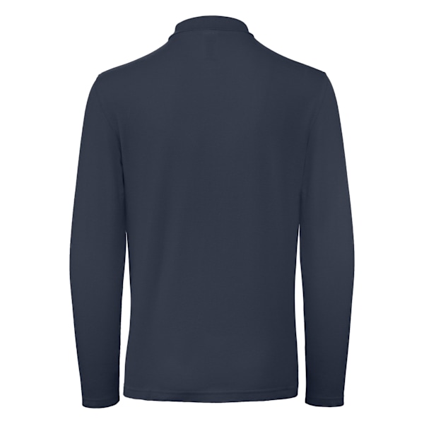 B&C Collection Herr Långärmad Polotröja 2XL Marinblå Navy 2XL