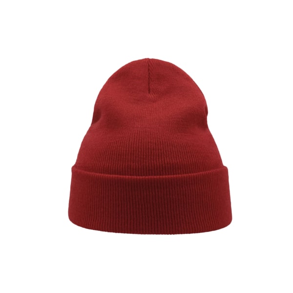 Atlantis Wind Double Skin Beanie Med Turn Up One Size Röd Red One Size