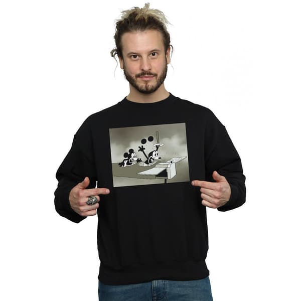 Disney Herr Mickey Mouse Crazy Pilot Sweatshirt M Svart Black M