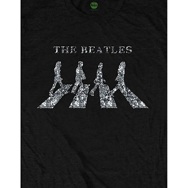 The Beatles Unisex Adult Crossing Diamante T-Shirt S Svart Black S