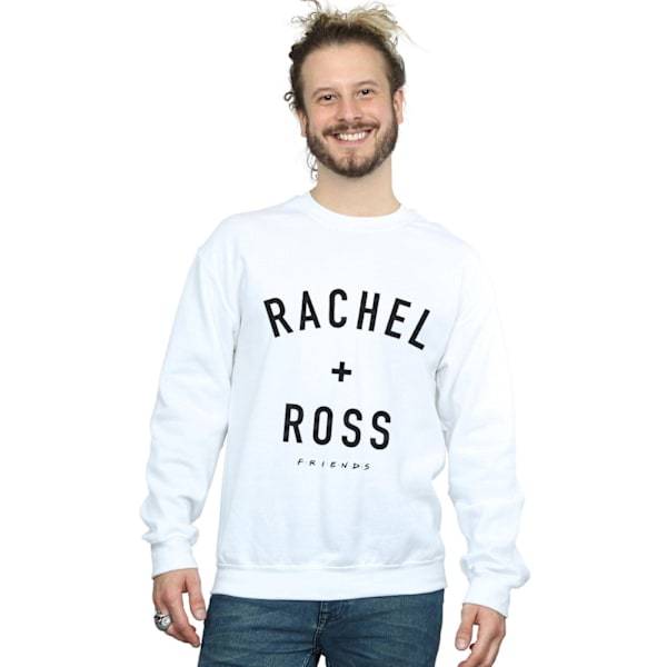 Friends Mens Rachel And Ross Text Sweatshirt XL Vit White XL