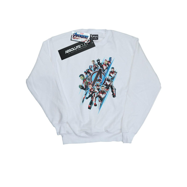 Marvel Pojkar Avengers Endgame Logo Team Sweatshirt 7-8 År Vit White 7-8 Years