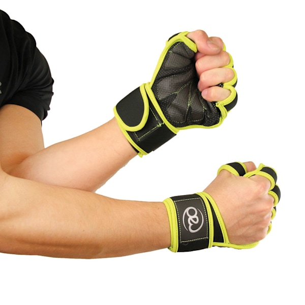 Fitness Mad Herrviktlyftningshandskar XL Svart/Grön Black/Green XL