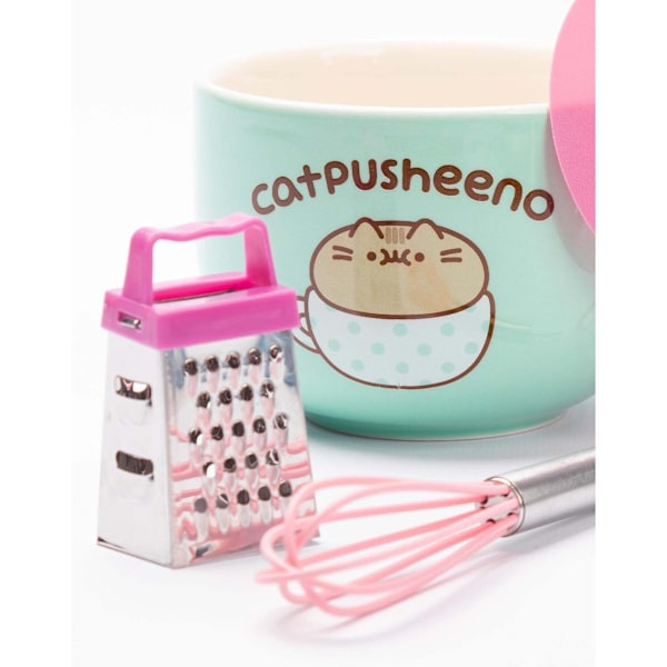 Pusheen Catpusheeno Mugg och Schablon Set En Storlek Turkos/Rosa Turquoise/Pink One Size