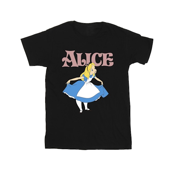 Disney Girls Alice In Wonderland Take A Bow Bomull T-shirt 5-6 Black 5-6 Years