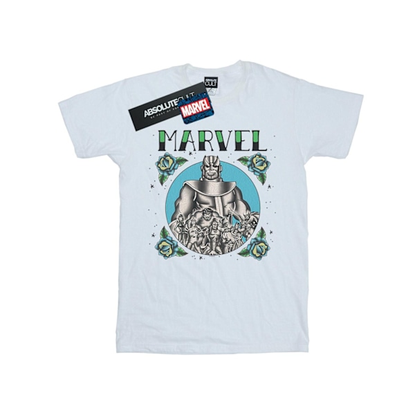 Marvel Boys Avengers Group Tattoo T-shirt 12-13 år Vit White 12-13 Years