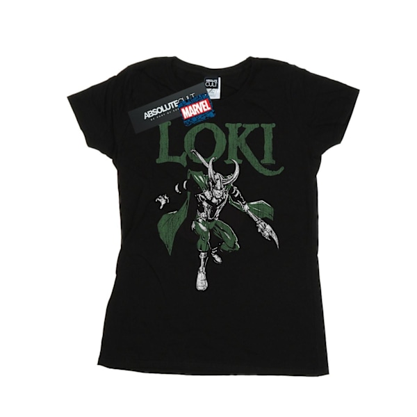 Marvel Dam/Kvinnor Loki Scepter Bomull T-shirt XL Svart Black XL