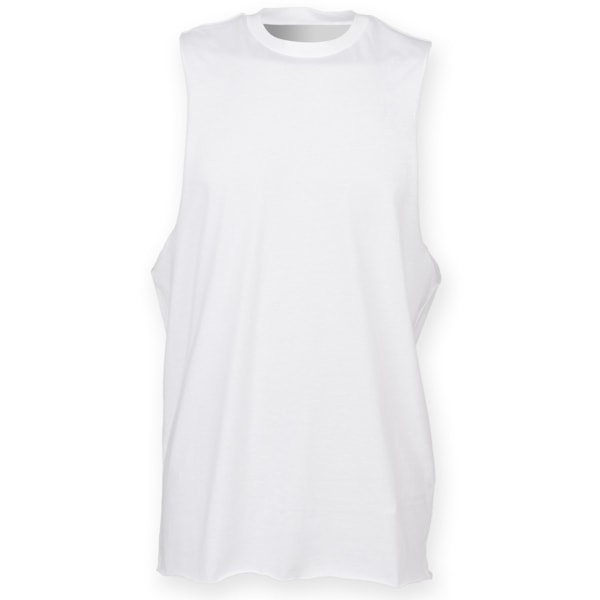 Skinnifit Herr High Neck Slash Armhole Väst M Vit White M