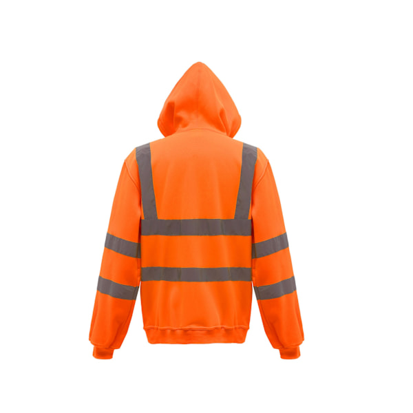 Yoko Unisex Hi-Vis Säkerhets Full Zip Hoodie 3XL Orange Orange 3XL