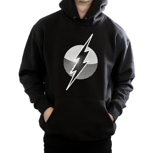 DC Comics Herr Flash Spot Logo Hoodie M Svart Black M