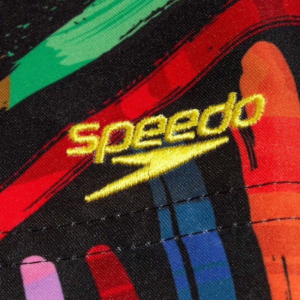 Speedo Pojkar Digitaltryckta Badshorts 8-9 År Svart/Röd Black/Red 8-9 Years