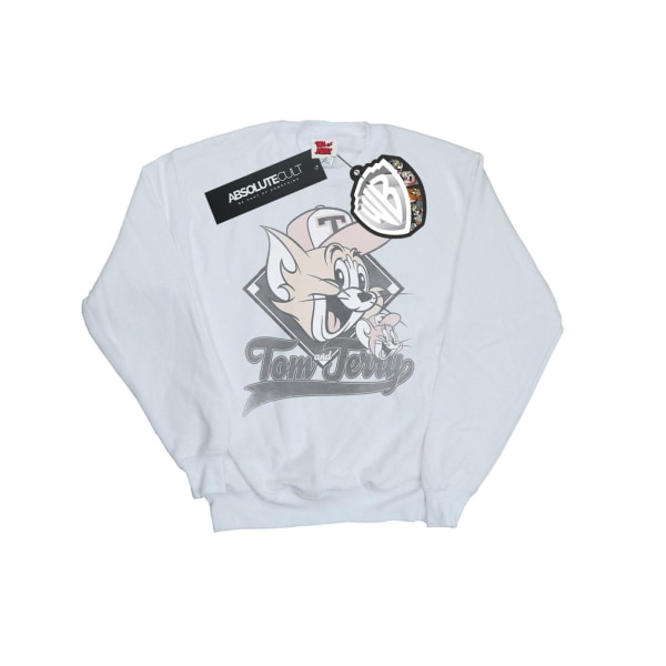 Tom And Jerry Mens Baseball Caps Sweatshirt S White White S