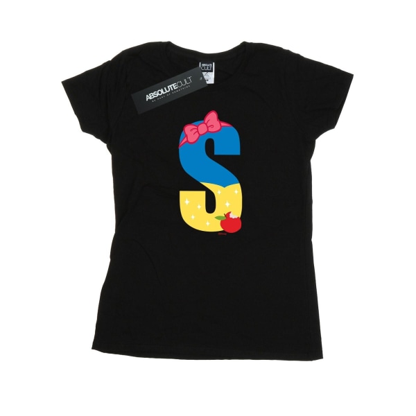 Disney Dam/Dam Alphabet S är för Snövit Bomull T-shirt Black L