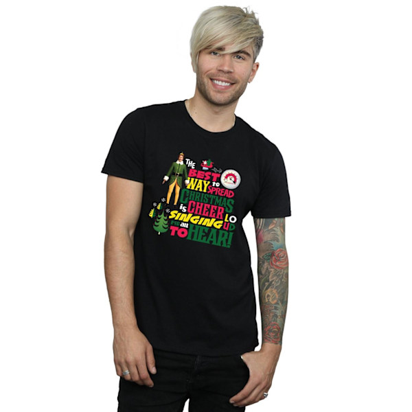 Elf Herr Julglädje T-shirt XL Svart Black XL