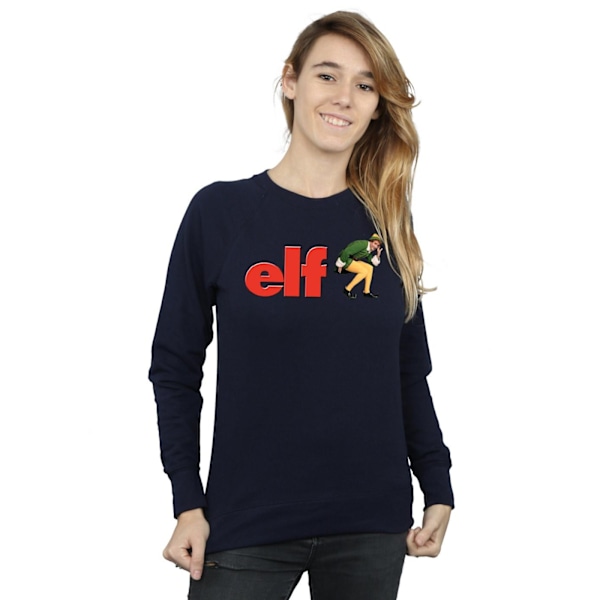 Elf Dam/Kvinnor Crouching Logo Sweatshirt S Marinblå Navy Blue S