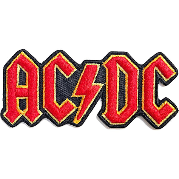 AC/DC-logotyp utskuren strykmärke, en storlek, röd/svart Red/Black One Size