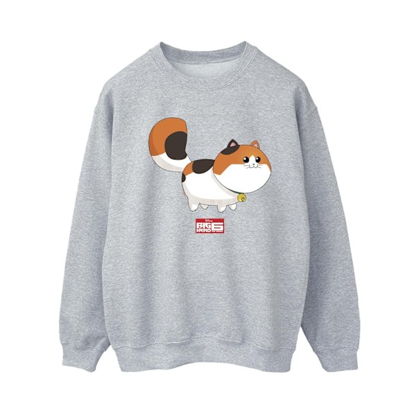 Disney Dam/Kvinnor Big Hero 6 Baymax Kitten Pose Sweatshirt M Sports Grey M