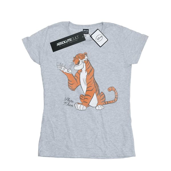 Disney Dam/Dam Djungelboken Klassisk Shere Khan Bomull Heather Grey L