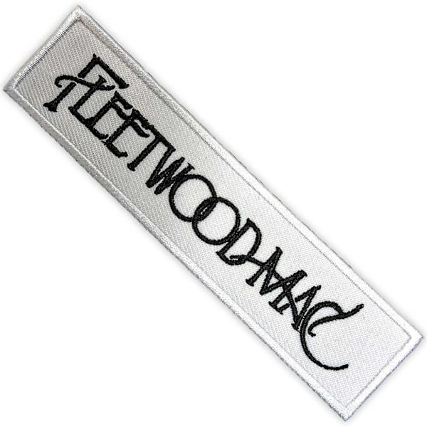 Fleetwood Mac Vävd Textlogotyp Stryk-på-lapp En Storlek Vit/Svart White/Black One Size