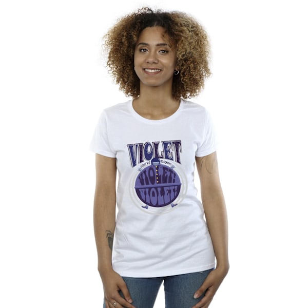 Willy Wonka Dam/Dam Violet Turning Violet Bomull T-shirt White XXL