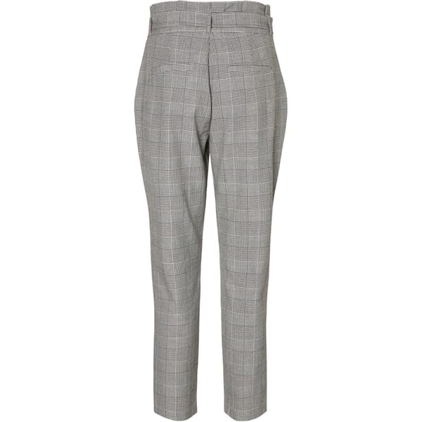 Vero Moda Dam/Dam Rutiga Paperbag Petite Byxor S Grå Grey S