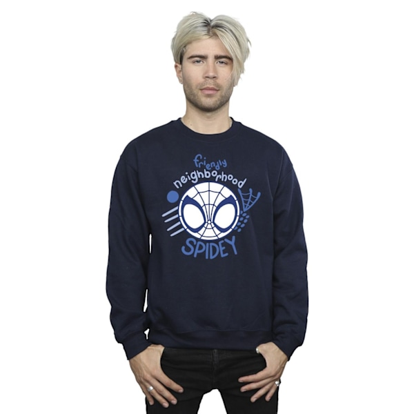 Marvel Herr Spidey And His Amazing Friends Neighbourhood Sweatshirt Navy Blue 4XL