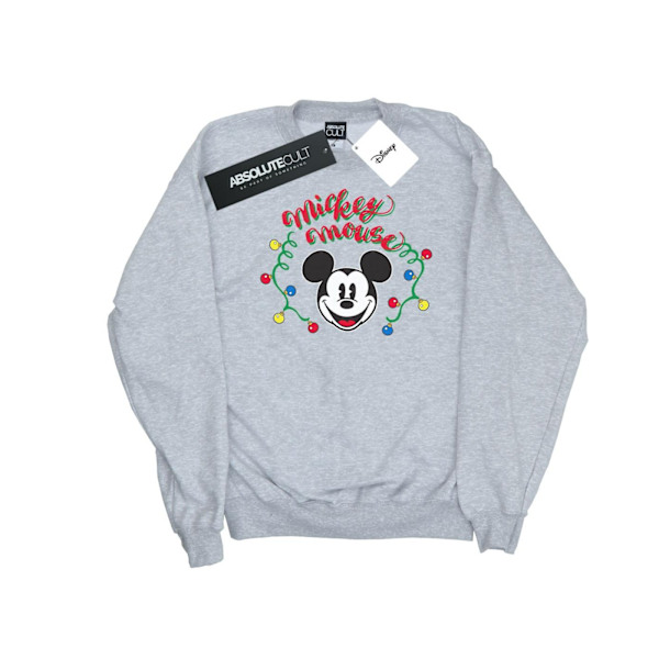 Disney Dam/Damer Mickey Mouse Julgransljus Glödlampor Sweatshirt S Sports Grey Sports Grey S