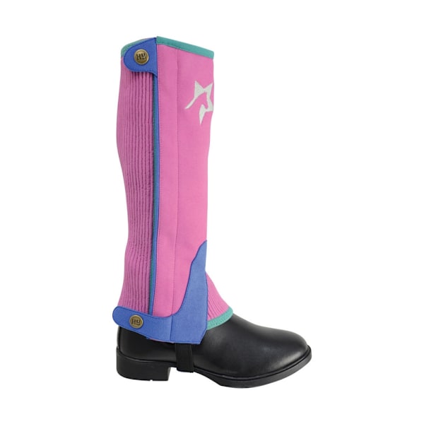 HyLAND Zeddy trefärgade Amara halvchaps L Flami för barn Flamingo Pink/Cobalt Blue/Turquoise L