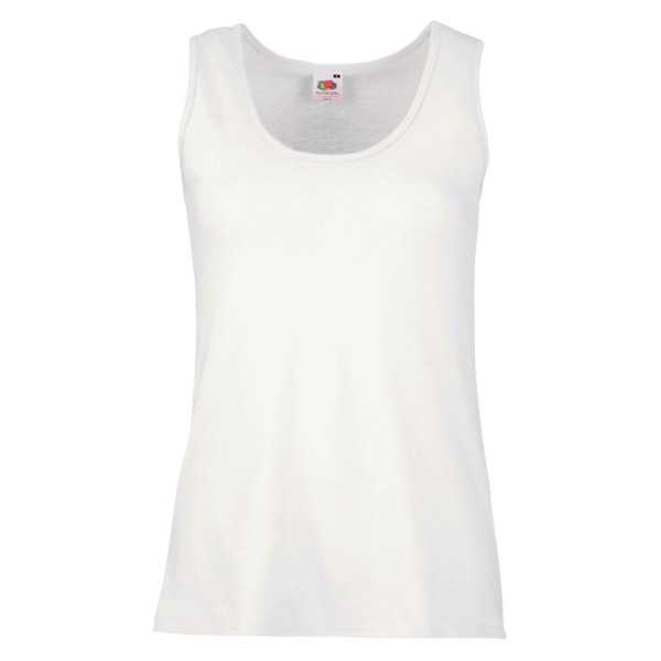 Fruit of the Loom Dam/Damer Värde Lady Fit Vest Top 14 UK W White 14 UK