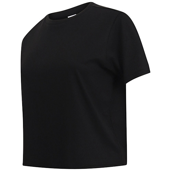 SF Dam/Dam Boxy Crop T-Shirt XXS Svart Black XXS