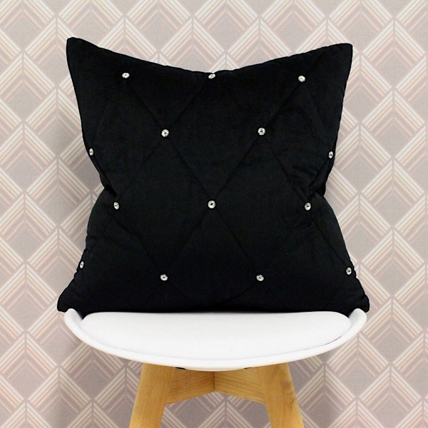 Riva Paoletti New Diamante Kuddfodral 55 x 55cm Svart Black 55 x 55cm