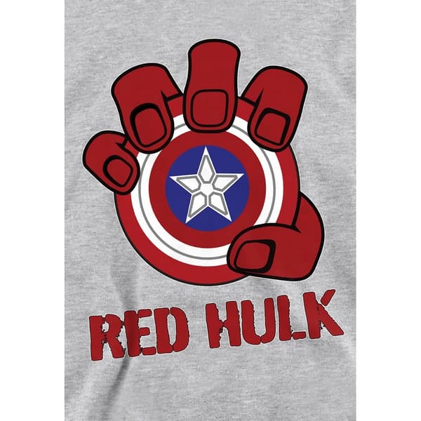 Captain America Barn/Kids Red Hulk Shield Heather Pull Over Athletic Heather 9-11 Years