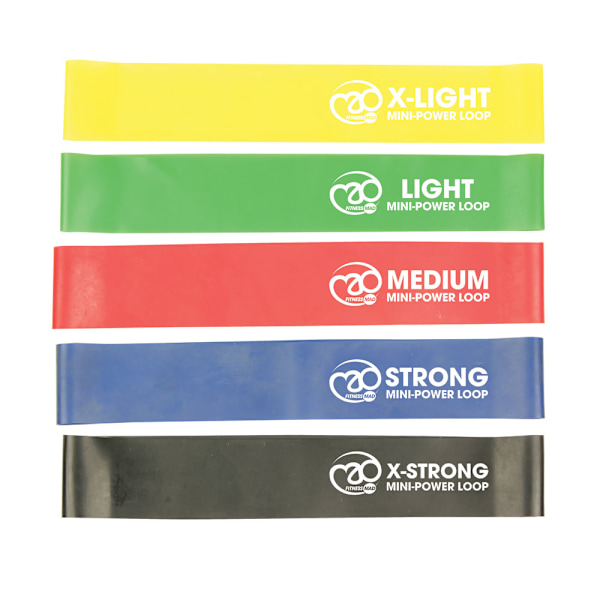 Fitness Mad Mini Power Loop Resistance Band (5-pack) En storlek Multicoloured One Size