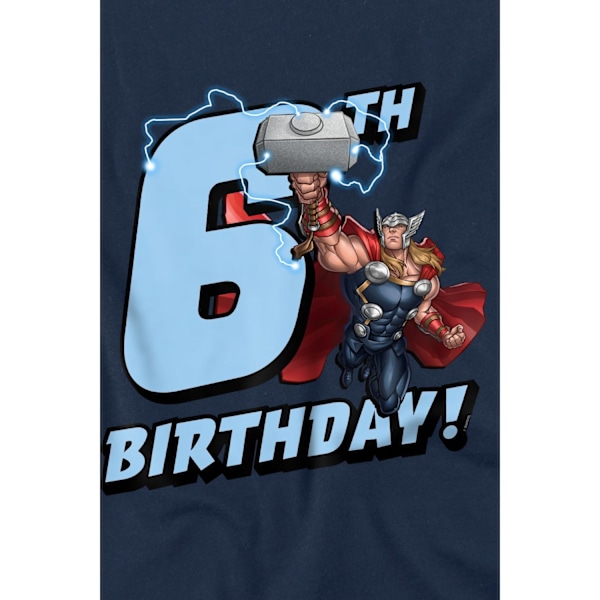 Thor Barn/Kids 6-årsdag T-shirt 12-13 År Marinblå Navy 12-13 Years