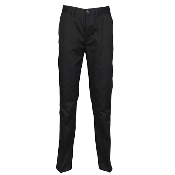 Henbury Dam/Damkläder Platta Framtill Byxor 8 UK R Svart Black 8 UK R