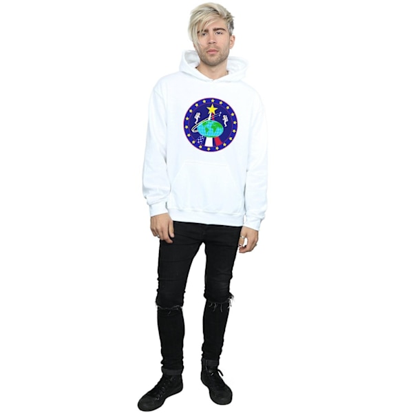 NASA Classic Globe Astronauts Hoodie S Vit White S