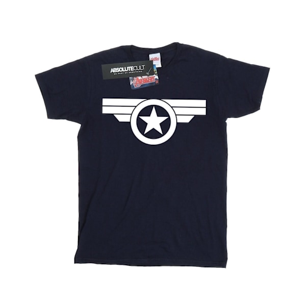 Marvel Boys Captain America Super Soldier T-shirt 7-8 år Marinblå Navy Blue 7-8 Years