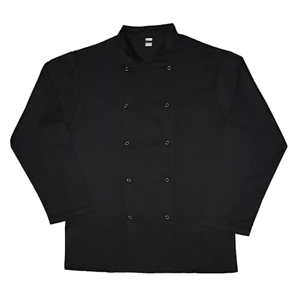 Dennys Unisex Vuxen Långärmad Kockjacka XS Svart Black XS
