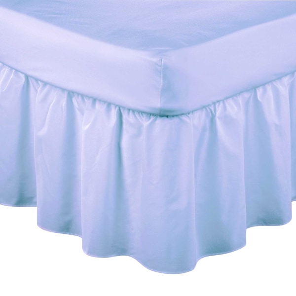 Belledorm Easy Fit Frilled Platform Valance Double Duck Egg Blu Duck Egg Blue Double