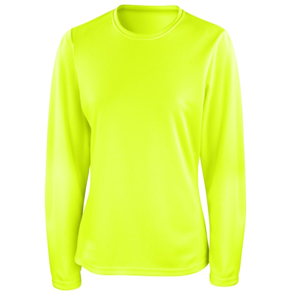 Spiro Dam/Kvinnors Sport Snabbtorkande Långärmad Performance T- Lime Green S