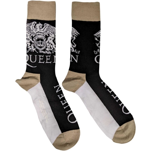 Queen Unisex Adult Logo Socks 7 UK-11 UK Black Black 7 UK-11 UK