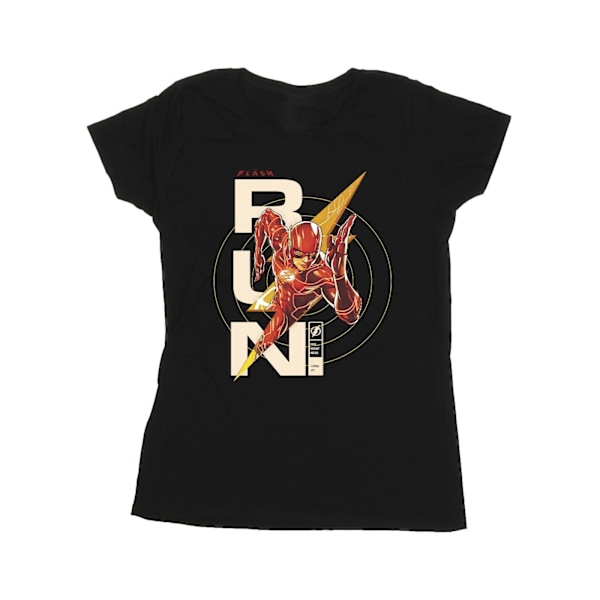 DC Comics Dam/Kvinnor The Flash Run Bomull T-shirt XXL Svart Black XXL