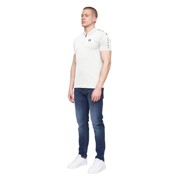 Henleys Herr Tapehen Poloskjorta M Vit White M